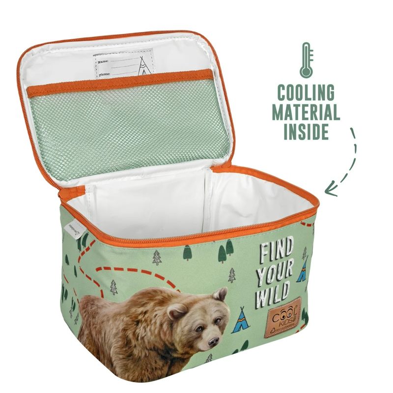 Sport si Outdoor - Camping - Bucatarie de camping - Cutii si genti frigorifice - Geanta termica pentru pranz, Perletti, 15x15x23 cm, model Urs, colectia Cool Kids - Infinity.ro