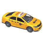 Jucarii, Copii si Bebe/Jucarii si jocuri/Vehicule si jucarii cu telecomanda/Masinute - Masina jucarie, model taxi, culoare galbena, lumini si sunete, usi rabatabile, functionare pe baterii - Infinity.ro
