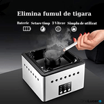 Casa si Gradina - Decoratiuni - Obiecte decorative - Scrumiere - Scrumiera Electrica Inteligenta, Filtru Hepa cu Ioni Negativi si Carbon Activ, 3 Viteze , Setare Timp - Infinity.ro