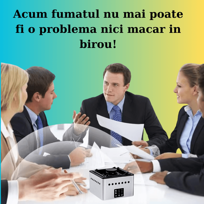 Casa si Gradina - Decoratiuni - Obiecte decorative - Scrumiere - Scrumiera Electrica Inteligenta, Filtru Hepa cu Ioni Negativi si Carbon Activ, 3 Viteze , Setare Timp - Infinity.ro