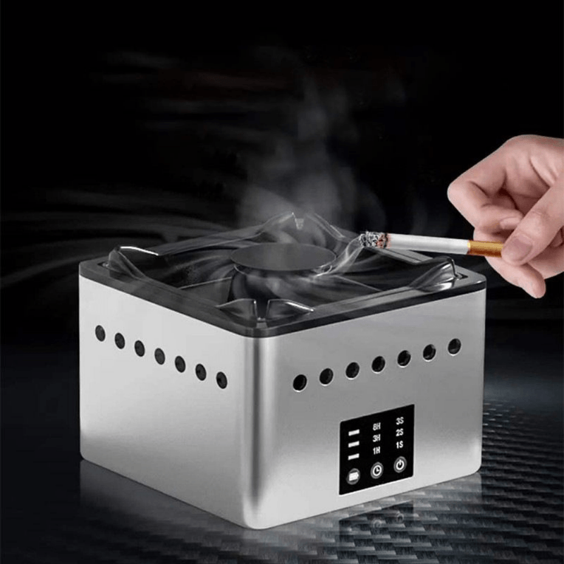 Casa si Gradina - Decoratiuni - Obiecte decorative - Scrumiere - Scrumiera Electrica Inteligenta, Filtru Hepa cu Ioni Negativi si Carbon Activ, 3 Viteze , Setare Timp - Infinity.ro