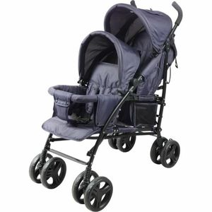Carucior de plimbat bebe Bambisol Double Cane Bleumarin