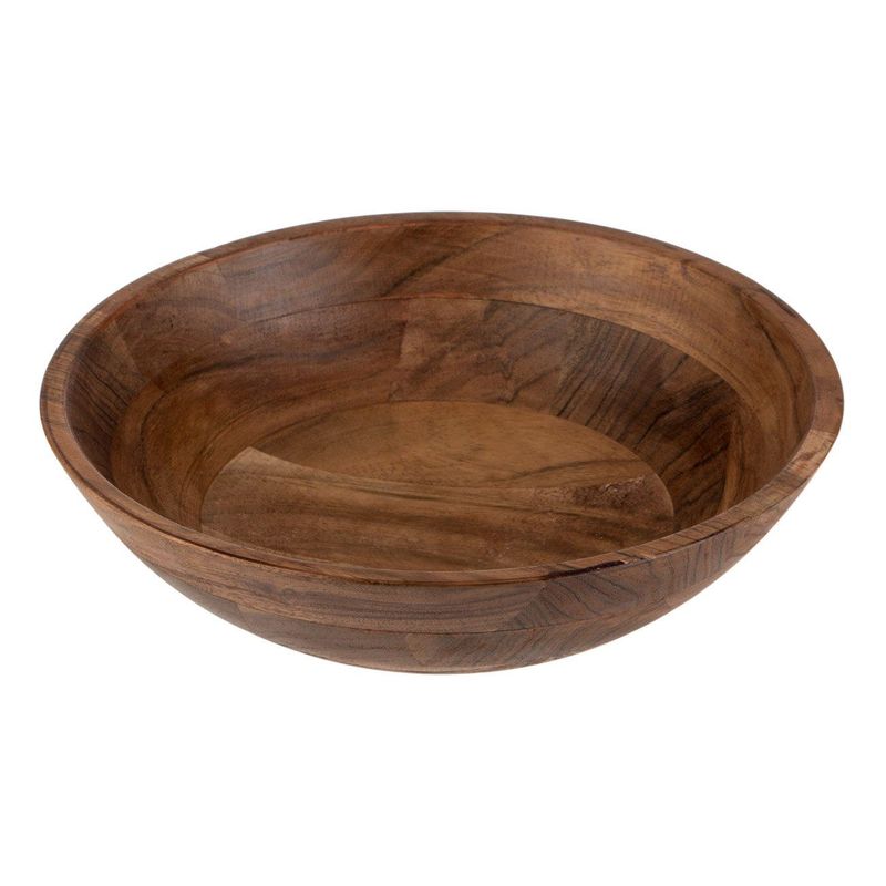 Casa si Gradina - Bucatarie si vesela - Vesela si tacamuri - Farfurii si boluri - Bol salata, model natural, lemn, culoare maro, diametru 29 cm, inaltime 10.5 cm, capacitate 3.5 l - Infinity.ro
