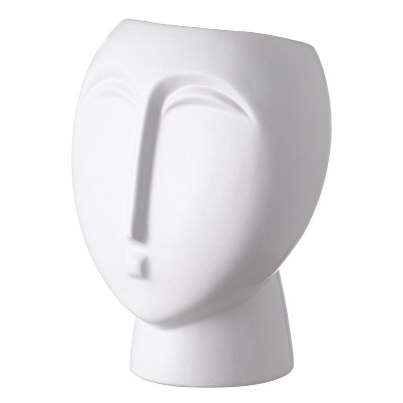 Casa si Gradina - Decoratiuni - Obiecte decorative - Vaze si boluri decorative - Vaza decorativa, model fata statuie, culoare alb, material ceramica, dimensiuni 17 x 13.7 x 21.6cm - Infinity.ro