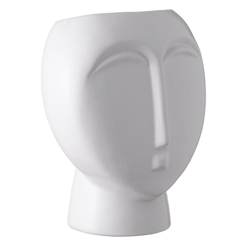Casa si Gradina - Decoratiuni - Obiecte decorative - Vaze si boluri decorative - Vaza decorativa, model fata statuie, culoare alb, material ceramica, dimensiuni 17 x 13.7 x 21.6cm - Infinity.ro
