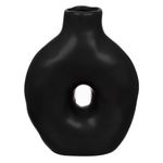 Casa si Gradina - Decoratiuni - Obiecte decorative - Vaze si boluri decorative - Vaza decorativa ceramica, model modern, culoare negru, dimensiuni 15 x 7 x 20cm - Infinity.ro