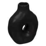 Casa si Gradina - Decoratiuni - Obiecte decorative - Vaze si boluri decorative - Vaza decorativa ceramica, model modern, culoare negru, dimensiuni 15 x 7 x 20cm - Infinity.ro