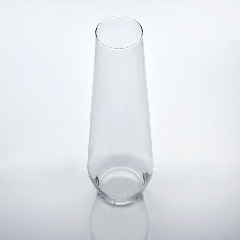 Casa si Gradina - Decoratiuni - Obiecte decorative - Vaze si boluri decorative - Vaza decorativa din sticla, conica, transparent, 15 x 50cm - Infinity.ro