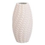 Casa si Gradina - Decoratiuni - Obiecte decorative - Vaze si boluri decorative - Vaza decorativa, model reliefat, culoare bej, dimensiuni 7.8 x 15.2 cm, material ceramica - Infinity.ro