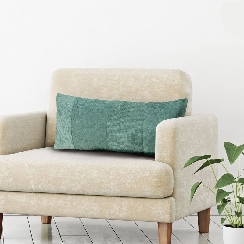 Casa si Gradina - Textile si covoare - Perne si pilote - Perne decorative - Perna decorativa chenille, model dungi reliefate, verde menta, 70x 30cm - Infinity.ro