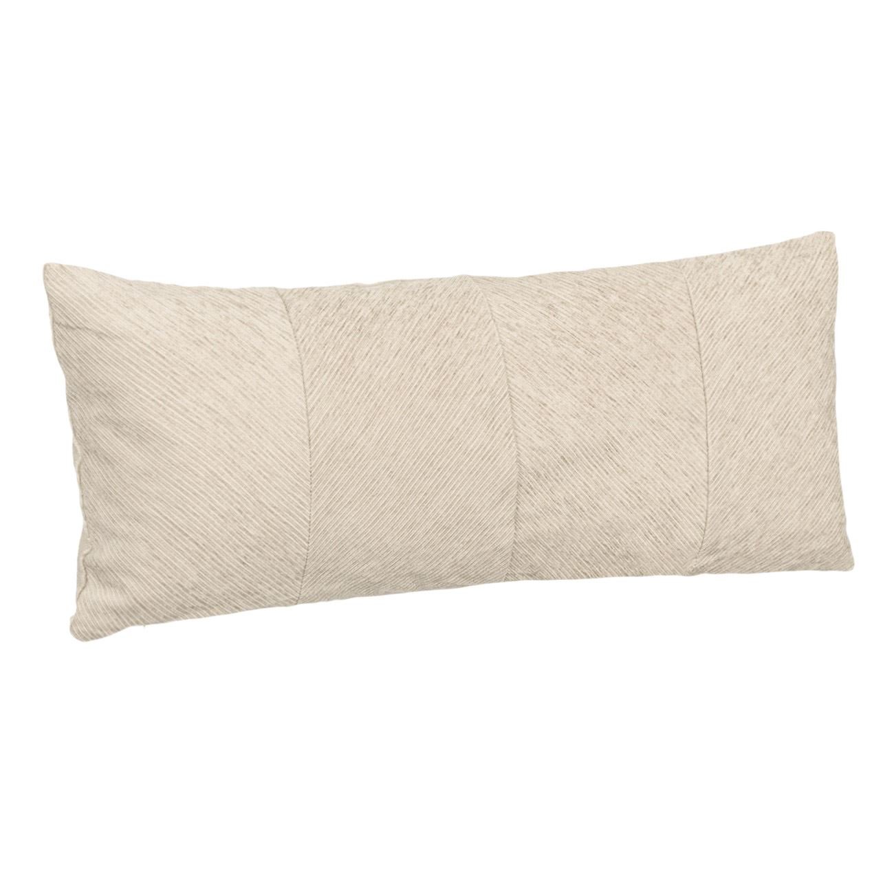 Perna decorativa, chenille, bej, dungi reliefate, 70x 30cm