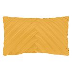 Casa si Gradina - Textile si covoare - Perne si pilote - Perne decorative - Perna decorativa, velvet, dungi reliefate, culoare galben mustar, dimensiune 50x 30cm - Infinity.ro