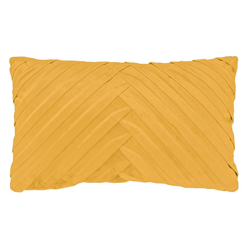 Casa si Gradina - Textile si covoare - Perne si pilote - Perne decorative - Perna decorativa, velvet, dungi reliefate, culoare galben mustar, dimensiune 50x 30cm - Infinity.ro