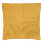 Casa si Gradina - Textile si covoare - Perne si pilote - Perne decorative - Perna decorativa velvet, galben mustar, 45 x 45cm, dungi reliefate - Infinity.ro