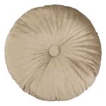 Casa si Gradina - Textile si covoare - Perne si pilote - Perne decorative - Perna decorativa, velvet, rotund, bej, diametru 38 cm, inaltime 10 cm - Infinity.ro