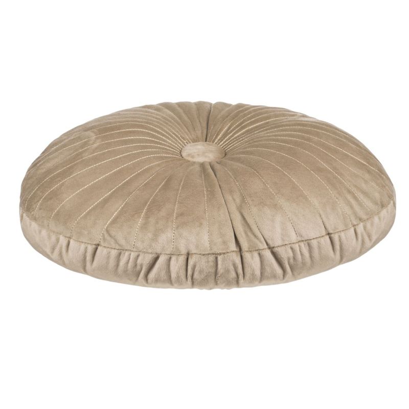 Casa si Gradina - Textile si covoare - Perne si pilote - Perne decorative - Perna decorativa, velvet, rotund, bej, diametru 38 cm, inaltime 10 cm - Infinity.ro