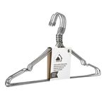 Casa si Gradina - Mobilier - Organizare si depozitare - Umerase si valeti - Umerase metalice, 40cm, interior plastic gri, set 6 bucati - Infinity.ro