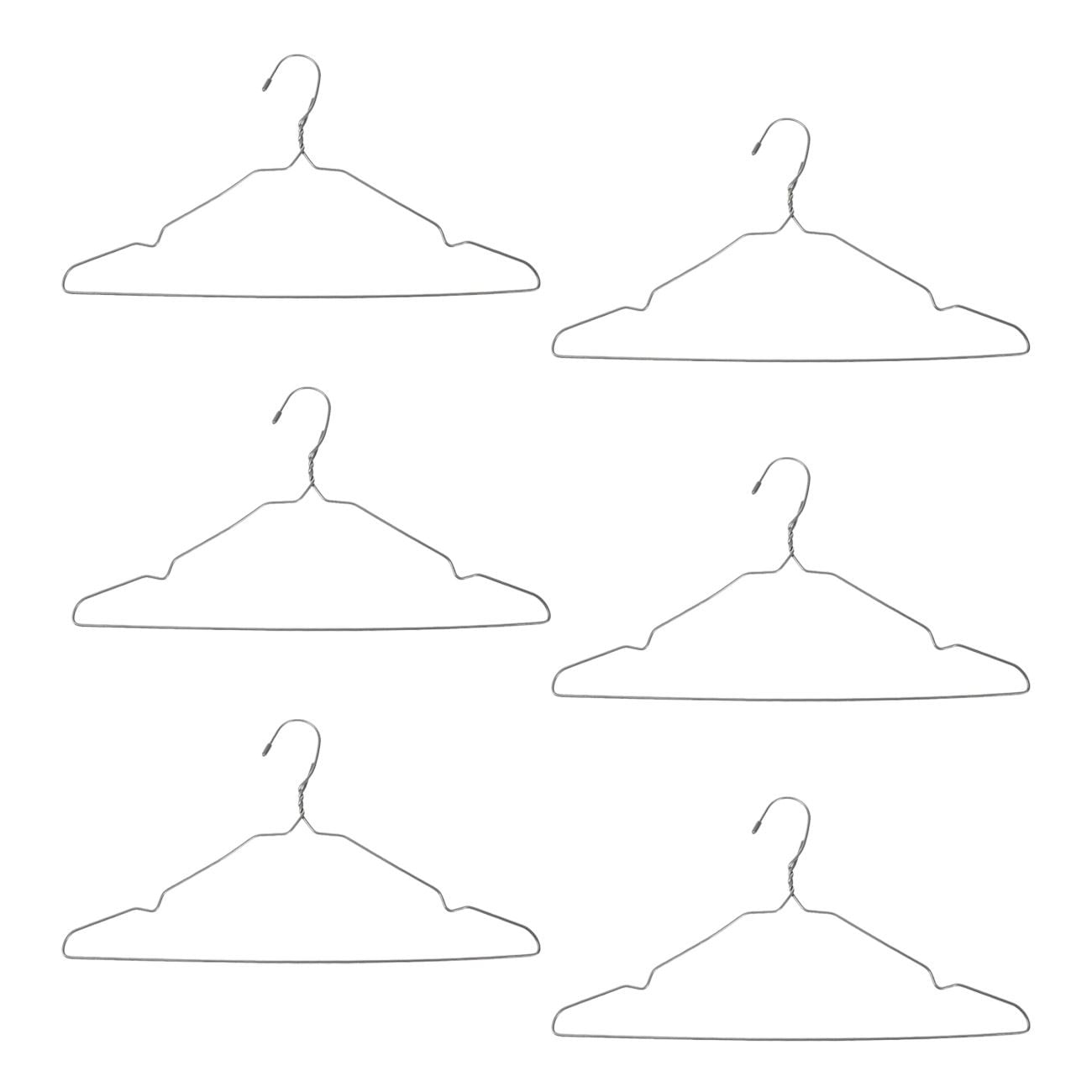 Umerase metalice, 40cm, interior plastic gri, set 6 bucati