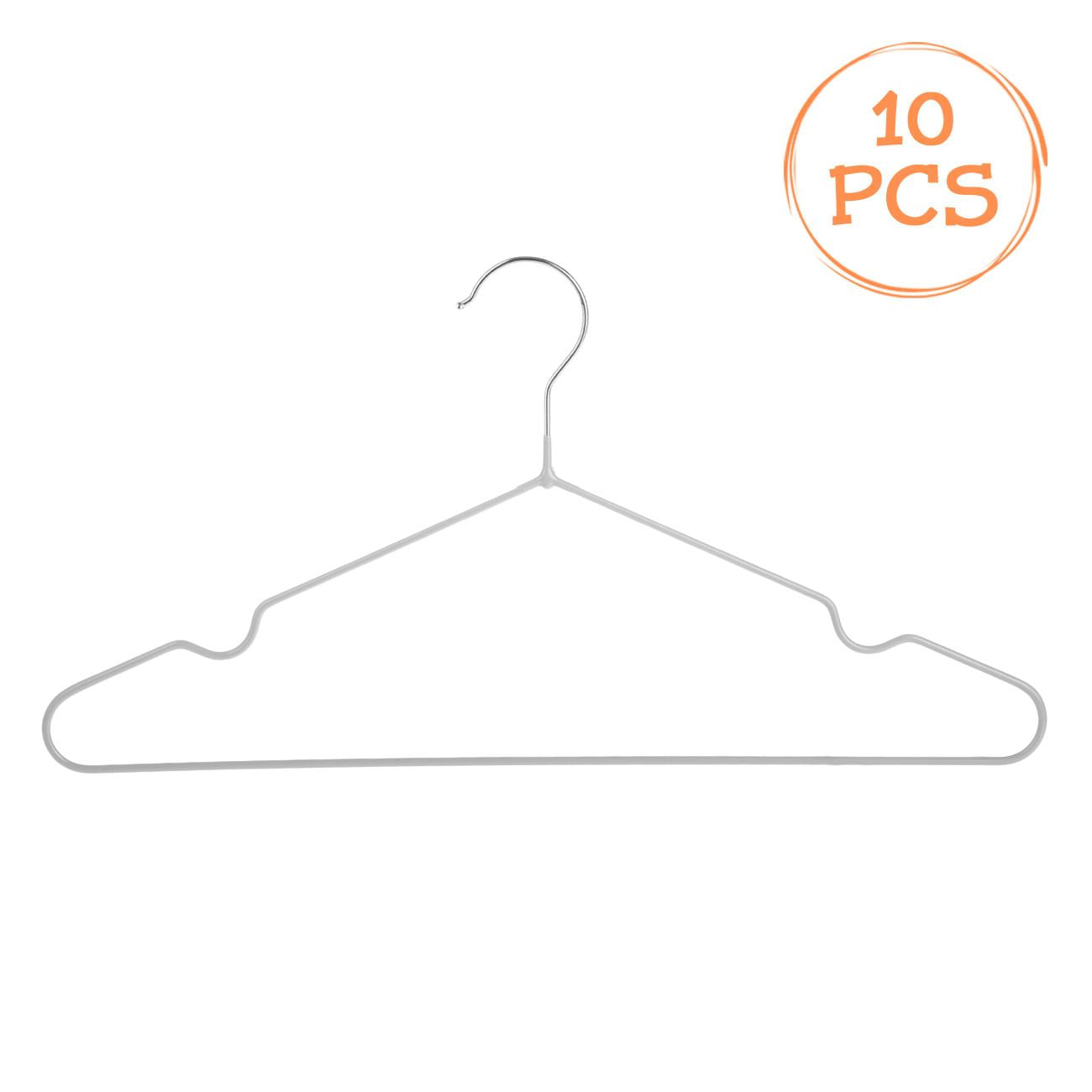 Umerase metalice, set 10 bucati, acoperire plastic, gri, 40x 19cm