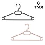 Casa si Gradina - Mobilier - Organizare si depozitare - Umerase si valeti - Set umerase plastic, model gri roz, 41 x 21cm, 6 bucati - Infinity.ro