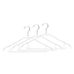 Casa si Gradina - Mobilier - Organizare si depozitare - Umerase si valeti - Umerase paltoane, set 3 buc, alb, plastic, 42 x 22 x 3.3 cm - Infinity.ro