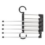 Casa si Gradina - Mobilier - Organizare si depozitare - Umerase si valeti - Umeras pantaloni, 5 spatii, metal si plastic, negru - Infinity.ro