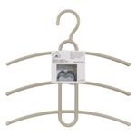 Casa si Gradina - Mobilier - Organizare si depozitare - Umerase si valeti - Umeras plastic 3 spatii, set 2 bucati, gri, 34 x 36 x 1 cm - Infinity.ro