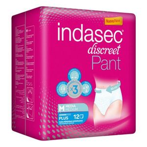 Scutece pentru Persoane care nu sunt dependente Pant Plus Indasec Pant Plus (12 uds) 12 Unitati
