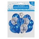 Casa si Gradina - Decoratiuni - Decoratiuni petrecere - Baloane - Set baloane petrecere, 12 buc, confetti, modalitate, material latex, multicolor, dimensiune 30cm - Infinity.ro