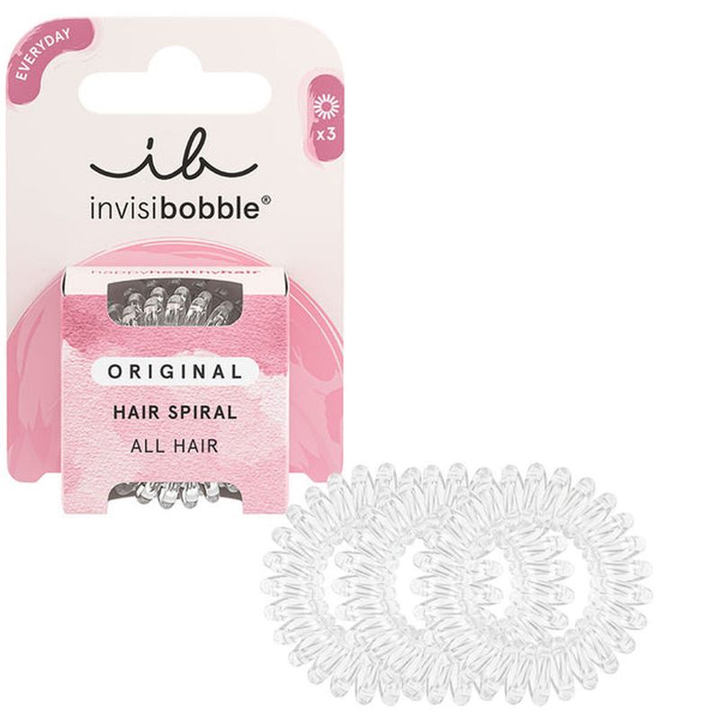 Fashion, accesorii si bijuterii - Femei - Accesorii femei - Accesorii pentru par femei - Elastic pentru Par Invisibobble Invisibobble Elastic Spirala Transparent 3 Unitati - Infinity.ro