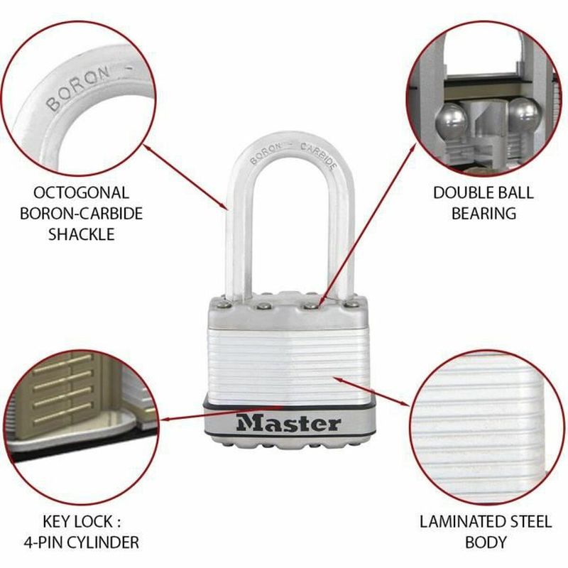 Casa si Gradina - Constructii - Feronerie si accesorii - Lacate - Lacat cu cheie Master Lock Otel 50 mm - Infinity.ro