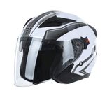 Auto si Moto - Moto - Echipamente protectie moto - Casti moto - Casca moto scuter HECHT 51627XL, design modern, alb-negru, marimea XL 61 cm - Infinity.ro