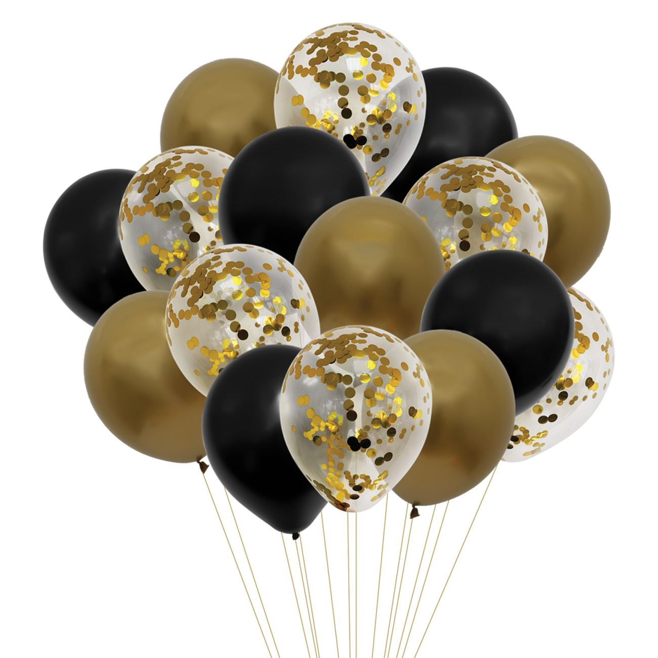 Set baloane petrecere, model metalizat, multicolor, 30cm, 16 bucati