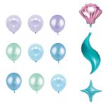 Casa si Gradina - Decoratiuni - Decoratiuni petrecere - Baloane - Set decorativ petrecere, model sirena, 60 bucati, multicolor, baloane si accesorii - Infinity.ro