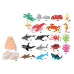 Jucarii, Copii si Bebe - Jucarii si jocuri - Figurine - Set figurine animale marine, 40 bucati, multicolor, plastic, 3+ ani - Infinity.ro