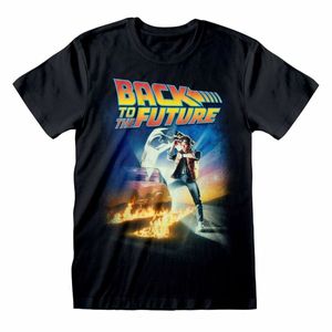 Tricou cu Maneca Scurta Back to the Future Poster Negru Unisex