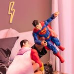 Jucarii, Copii si Bebe - Jucarii si jocuri - Figurine - Figura de actiune superman, spin master, 30 cm, 11 articulatii, capa textila, albastru-rosu - Infinity.ro