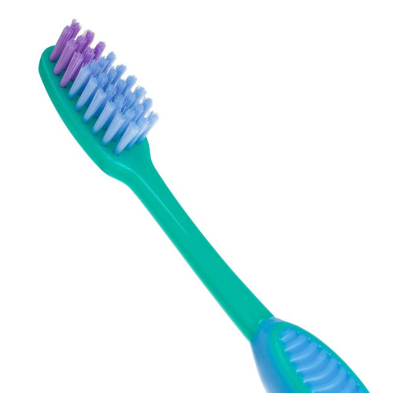 Ingrijire personala si Cosmetice - Igiena dentara - Periute de dinti clasice - Periuta de dinti copii, ciel, cap mic, peri moi, ventuza, verde marin - Infinity.ro