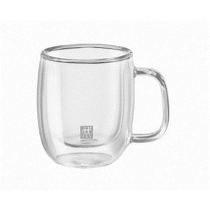 Set de 2 Cani de Cafea Zwilling 39500-110 Sticla borosilicata 80 ml Transparent 2 Piese (2 Unitati)