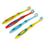 Ingrijire personala si Cosmetice - Igiena dentara - Periute de dinti clasice - Periuta de dinti pentru copii, set 4 bucati, cap mic rotunjit, multicolor - Infinity.ro