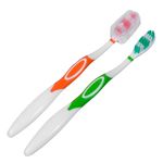 Ingrijire personala si Cosmetice - Igiena dentara - Periute de dinti clasice - Set periute de dinti, elegant, 2 bucati, cu husa, multicolor - Infinity.ro