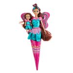Jucarii, Copii si Bebe - Jucarii si jocuri - Papusi si accesorii - Papusi - Set papusi, printesa si fetita, par rosu, rochie satinata, multicolor, 2 bucati - Infinity.ro