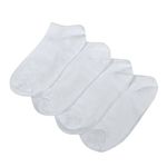Fashion, accesorii si bijuterii - Femei - Lenjerie si pijamale femei - Sosete si ciorapi femei - Sosete dama, model scurte, set 4 perechi, culoare alba - Infinity.ro