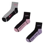 Fashion, accesorii si bijuterii - Femei - Lenjerie si pijamale femei - Sosete si ciorapi femei - Sosete sport, jepa, mid cut, set 3 perechi, multicolor, marime 36-42, femei - Infinity.ro