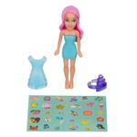 Jucarii, Copii si Bebe - Jucarii si jocuri - Papusi si accesorii - Papusi - Set papusi, mini pocket dolls, rochie si accesorii, multicolor, 4 bucati - Infinity.ro