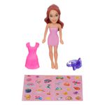 Jucarii, Copii si Bebe - Jucarii si jocuri - Papusi si accesorii - Papusi - Set papusi, mini pocket dolls, rochie si accesorii, multicolor, 4 bucati - Infinity.ro