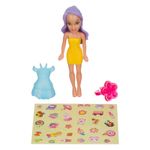 Jucarii, Copii si Bebe - Jucarii si jocuri - Papusi si accesorii - Papusi - Set papusi, mini pocket dolls, rochie si accesorii, multicolor, 4 bucati - Infinity.ro