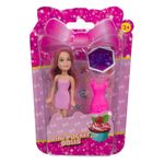 Jucarii, Copii si Bebe - Jucarii si jocuri - Papusi si accesorii - Papusi - Set papusi, mini pocket dolls, rochie si accesorii, multicolor, 4 bucati - Infinity.ro