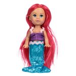 Jucarii, Copii si Bebe - Jucarii si jocuri - Papusi si accesorii - Papusi - Set papusi sirene, par lung rosu, costum de baie mov, coada bleu cu glitter - Infinity.ro