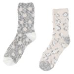 Fashion, accesorii si bijuterii - Femei - Lenjerie si pijamale femei - Sosete si ciorapi femei - Sosete dama woman essente, model animal print, set 2 perechi, culoare ecru si gri - Infinity.ro